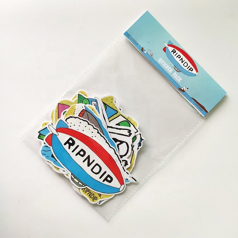 Customization Personalized Logo Waterproof Vinyl Die Cut Cartoon Kids Promotion Skateboard Sticker Pack Custom