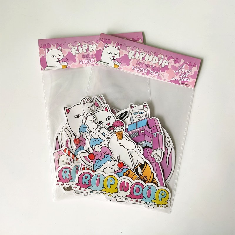 Customization Personalized Logo Waterproof Vinyl Die Cut Cartoon Kids Promotion Skateboard Sticker Pack Custom