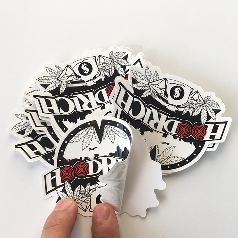 Custom Logo Pegatina Personalizada Die Cut Vinyl Arbitrary Shape Logo Stickers Diy Label Cartoon Stickers