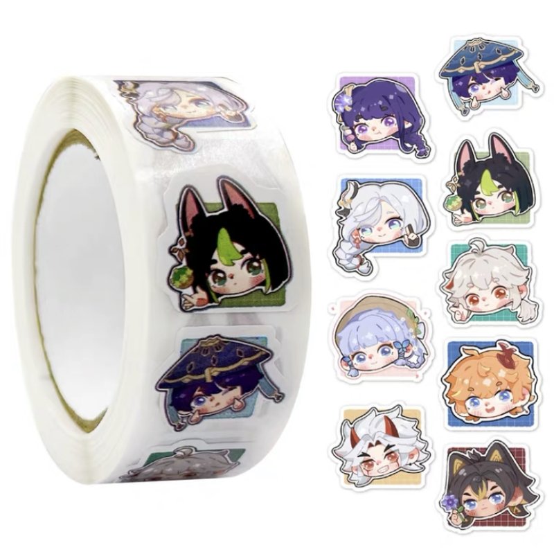 Wholesale Custom Self-Adhesive Roll Labels Cute Cartoon Packaging Stickers Reward and Gift Sticker for Kids