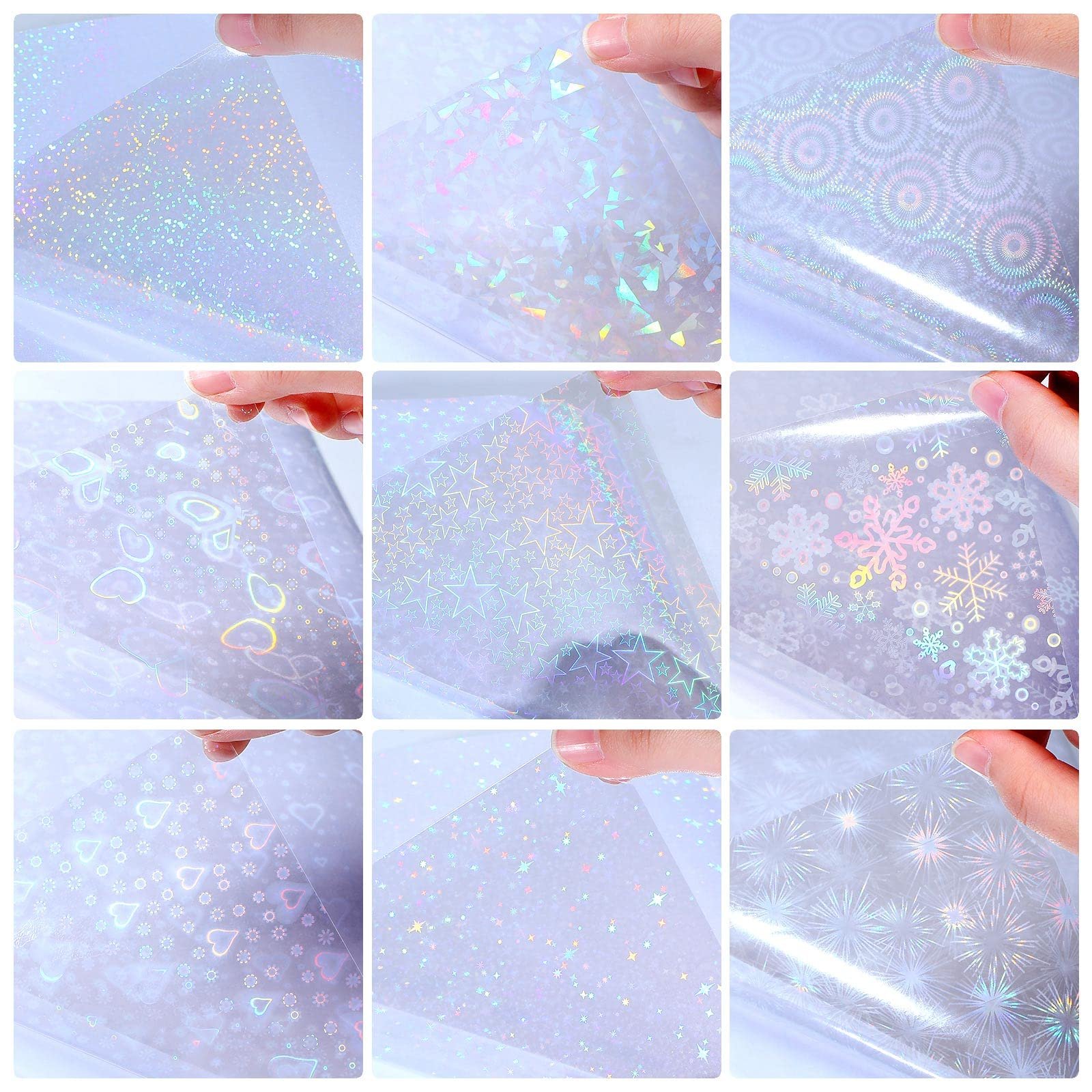 Clear Self Adhesive Logo Cartoon Decor Sticker Printing Paper A3 A4 Sholographic Hologram Sticker Plastic Paper Film