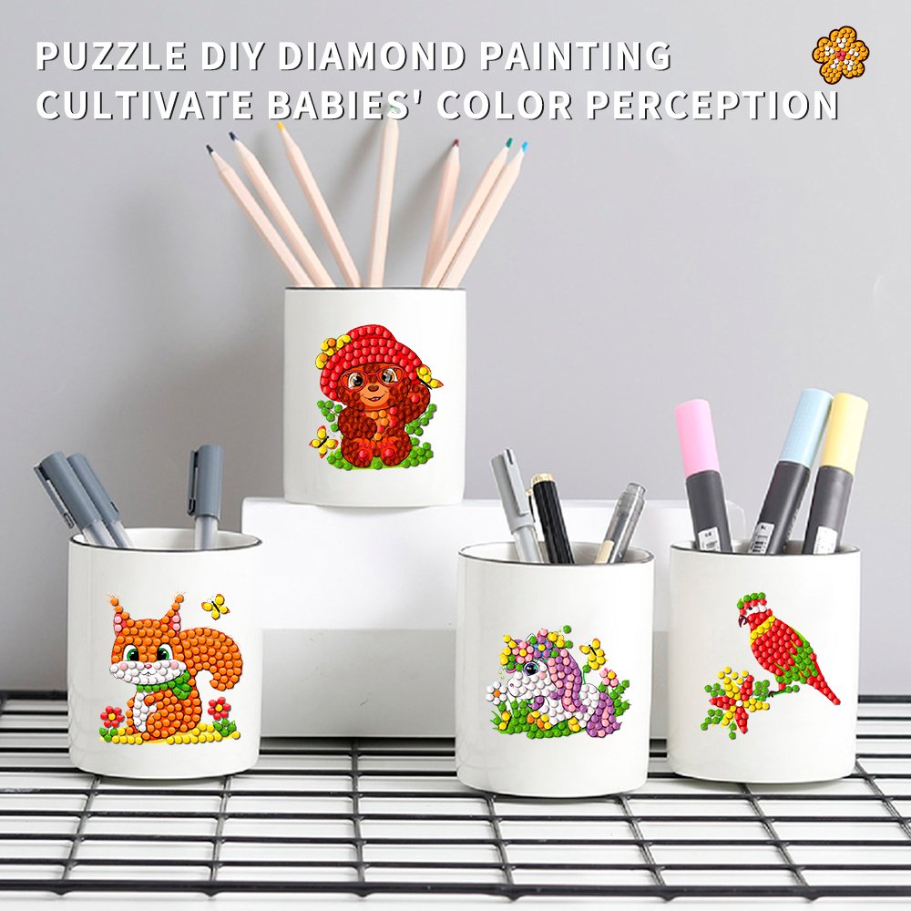 5D Diamond Art Sticker Kids Drawing Kit Digital Cute Animal Creative Diamond Art for girls ages 8-12 Crafts, adult beginners DIY