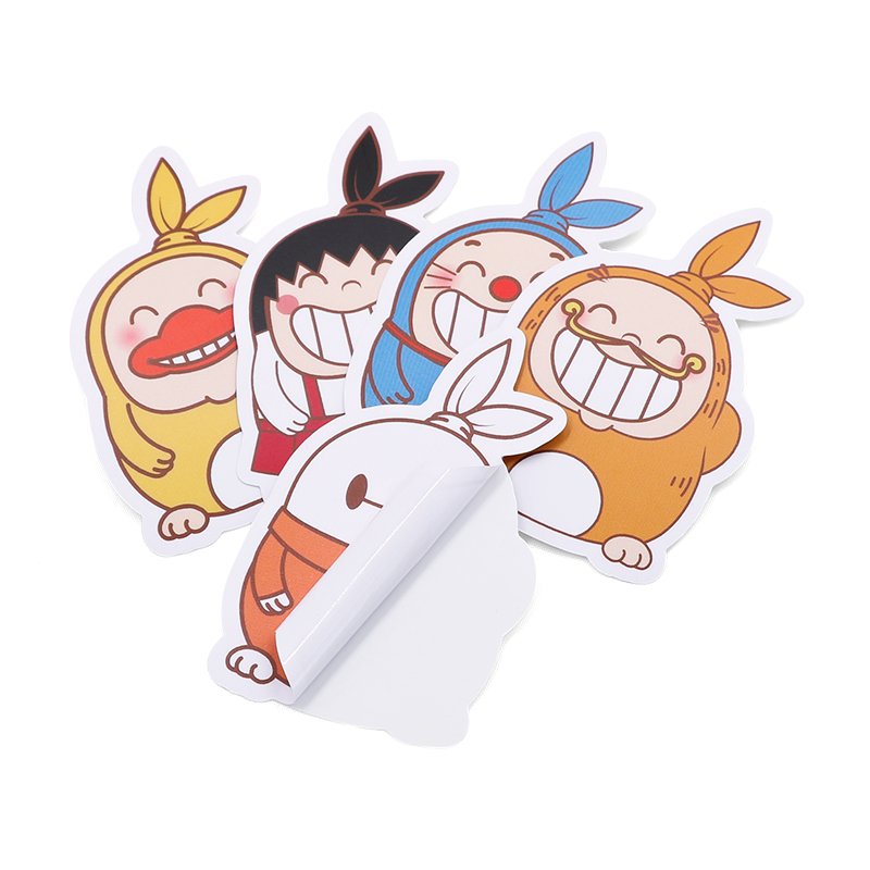 Printing Your Logo Easy Peel UV Resist White PVC Vinyl Sticker Self Adhesive Die Cut Custom Stickers