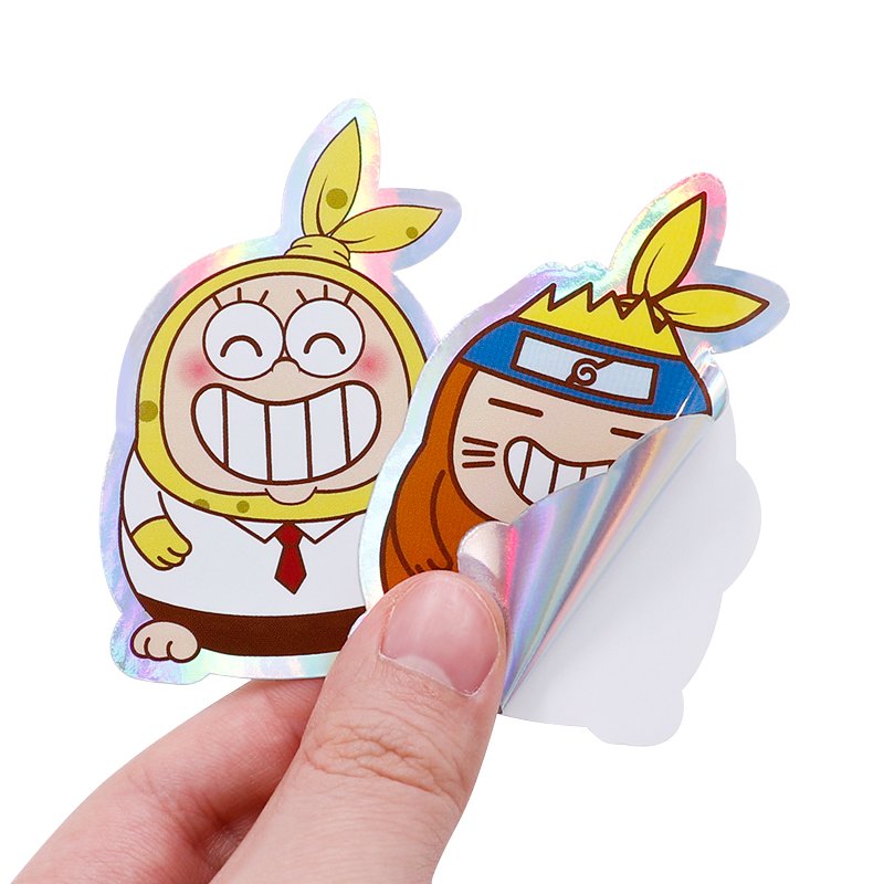 Printing Your Logo Easy Peel UV Resist White PVC Vinyl Sticker Self Adhesive Die Cut Custom Stickers