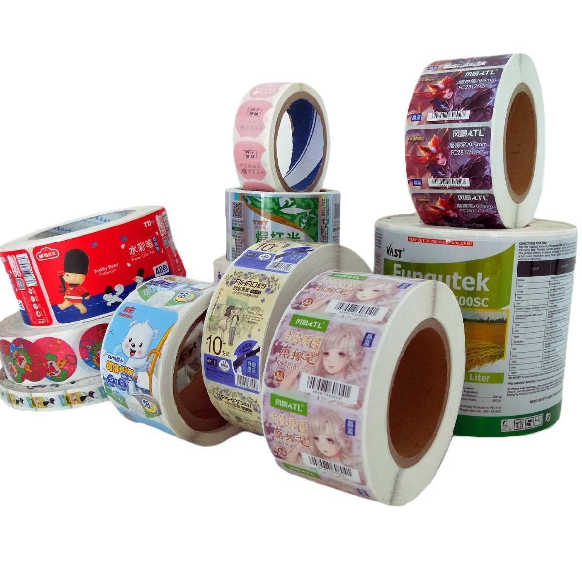 Custom Logo Paper Sheets Seal Label Sticker Custom Logo Sticker Cute Paper Anime Cartoon Sticker