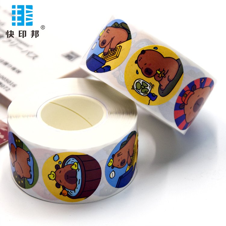 Custom Round Roll Animal Stickers Children Cartoon Stickers Reward Stickers For Teachers