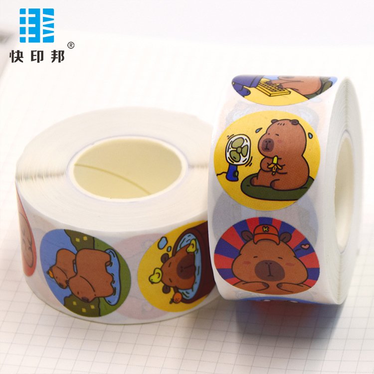Custom Round Roll Animal Stickers Children Cartoon Stickers Reward Stickers For Teachers
