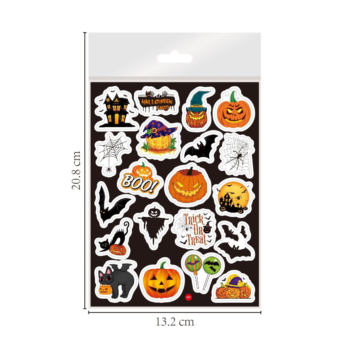 Halloween Holographic Sticker Sheets Self-adhesive Waterproof Party Decoration Stationery Stickers Cartoon Holiday Gift for Kids