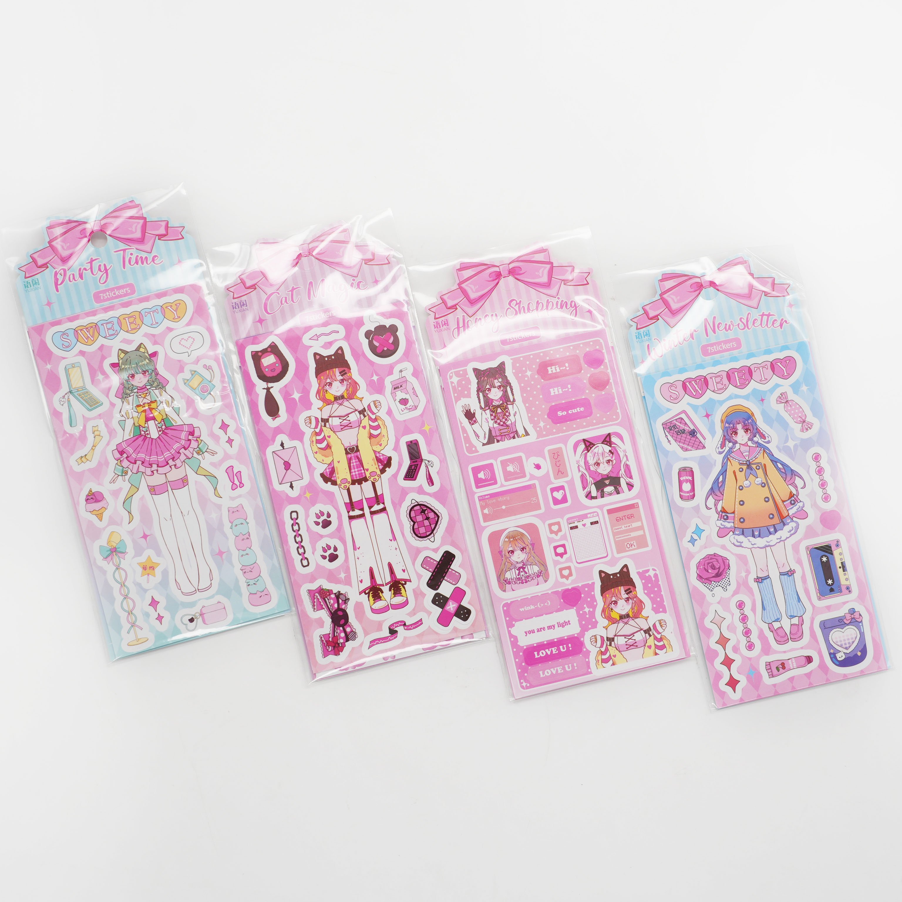 Paper Sticker Kawaii Journal Stickers Custom cute sticker girl game Creative