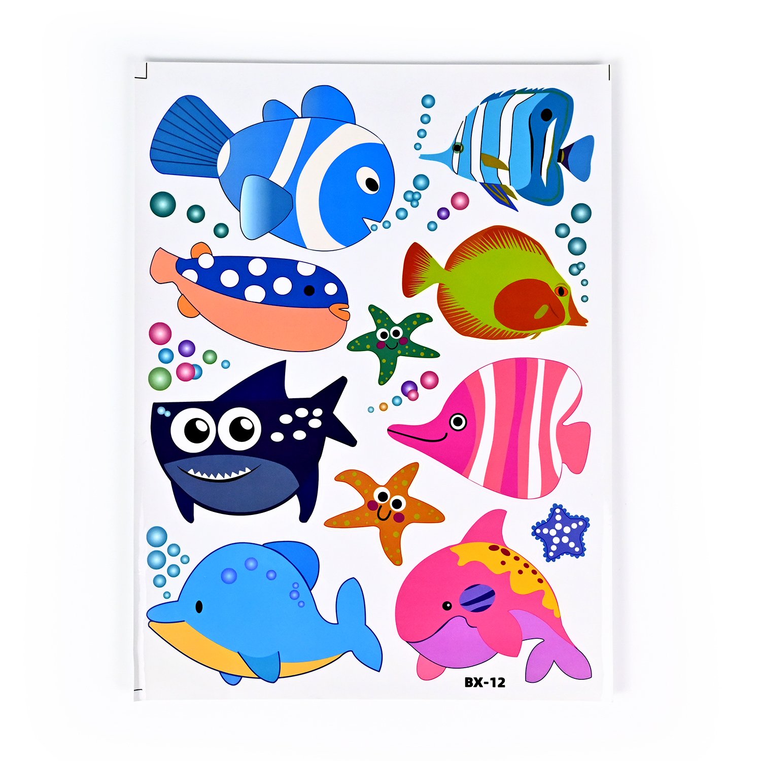 kindergarten Fresh seafood shop decoration early education cartoon animal glass center door film static electricity stickers