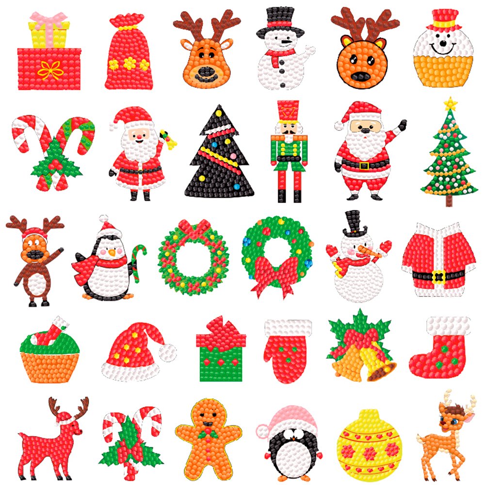 Diamond Painting Art Mosaic Christmas Cartoon Stickers DIY Set Children's Crafts Set