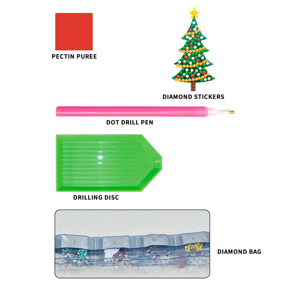 Diamond Painting Art Mosaic Christmas Cartoon Stickers DIY Set Children's Crafts Set