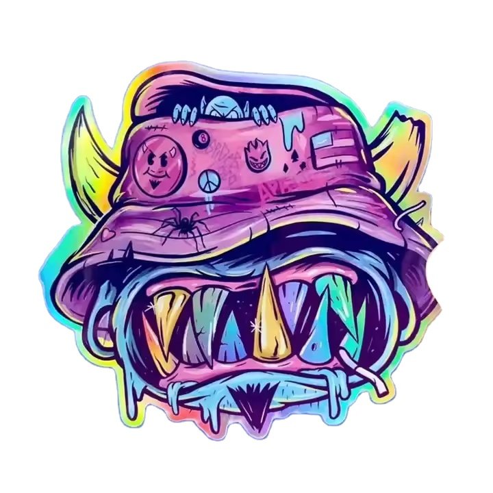 Custom Design Personalized Logo Self Adhesive Waterproof PVC Vinyl Cartoon Die Cut Sticker Custom Stickers