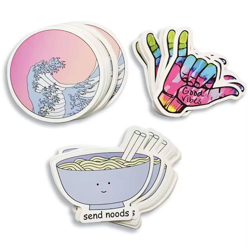 Printing Outdoor UV Resist PVC Adhesive Label Sticker Die Cut Vinyl Custom Logo Sticker Custom Stickers