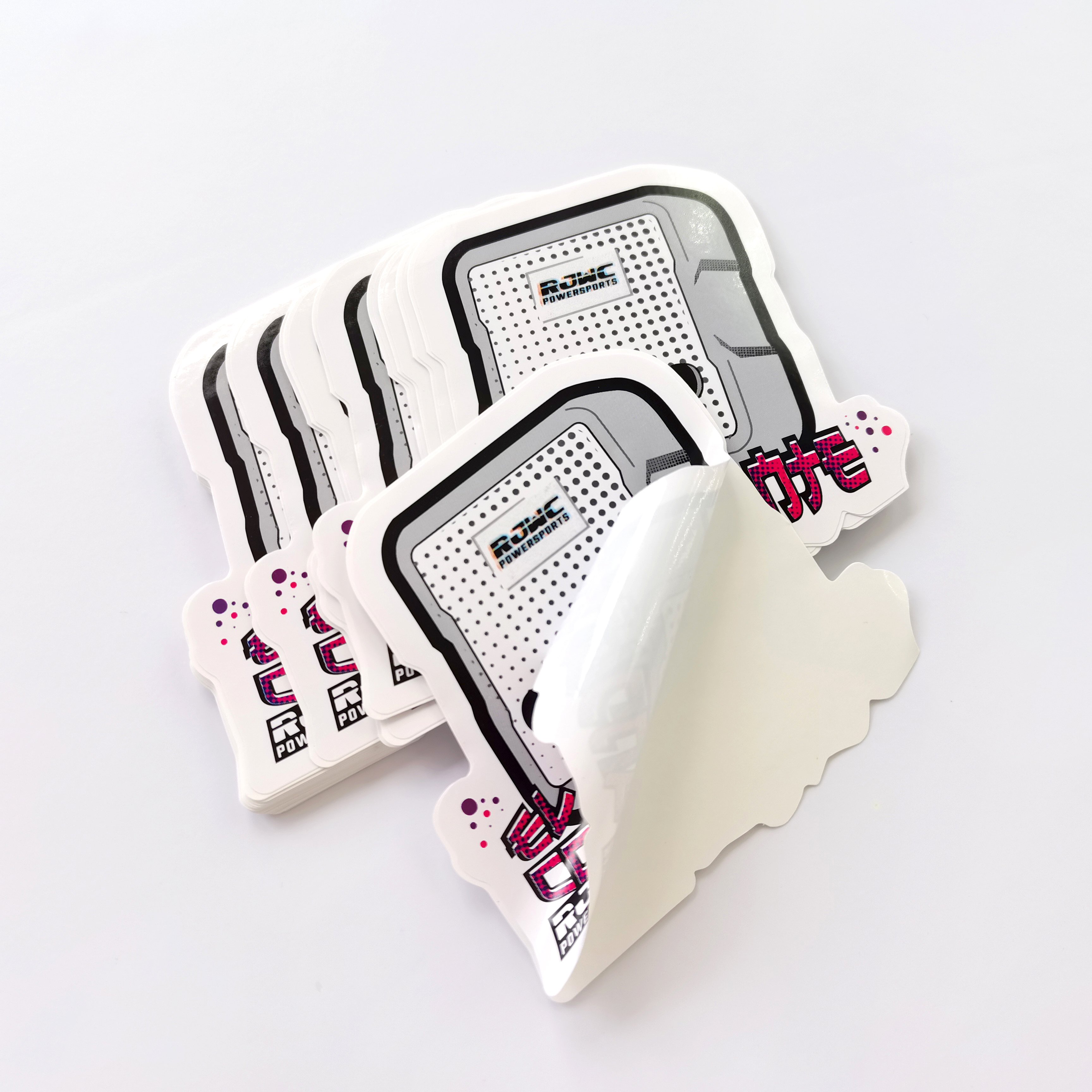 High quality waterproof froster stickers Custom diecut sticker adhesive pvc label company logo design vinyl decals