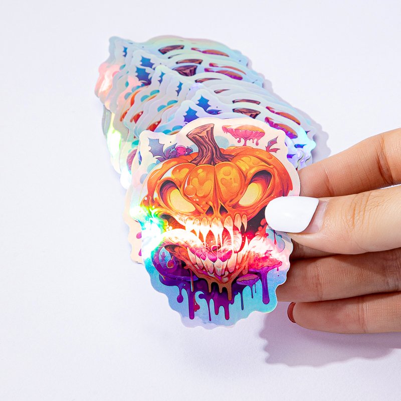 Custom Waterproof Outdoor Digital Printing Logo Label Sticker Custom Design Rainbow Holographic Sticker
