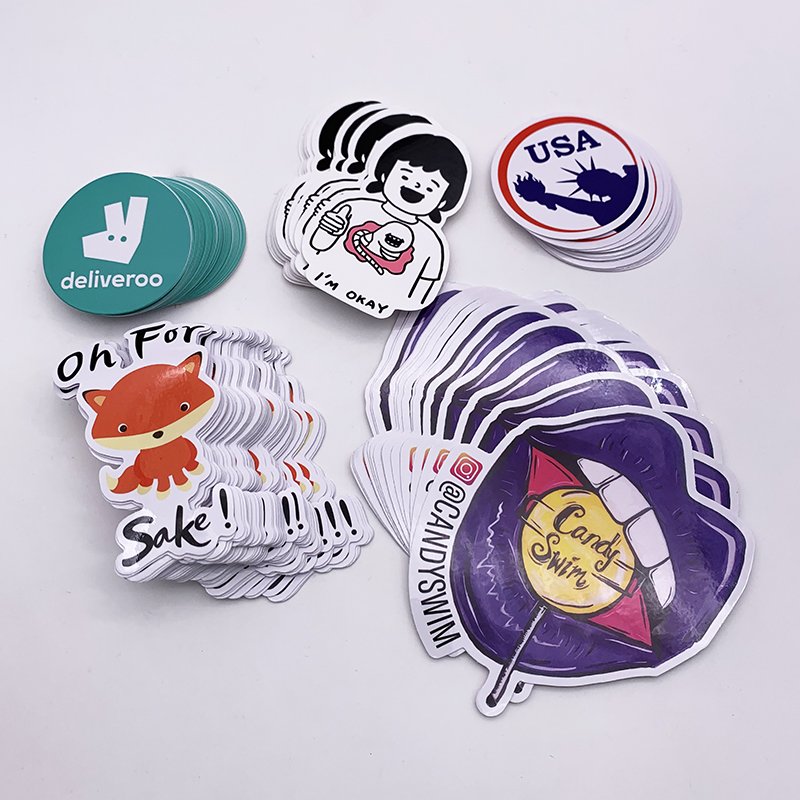 Customized Round Die Cut Decals Kawaii With Logo Sticker Car Label Custom Printing Vinyl With Your Own Design For Packing Box