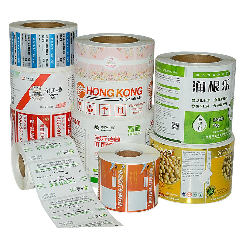 Customized PVC Transparent Waterproof Adhesive Sticker Self-Adhesive LOGO UV Printing Vinyl Material Roll sticker