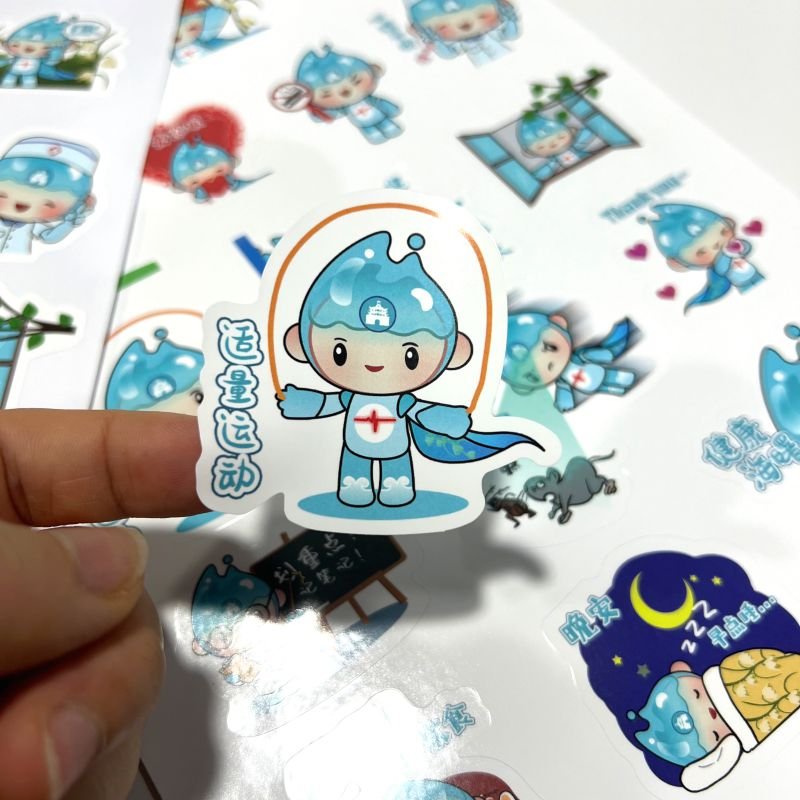 Beautiful High Quality Custom cartoon kiss cut sticker paper custom printing die cut sticker sheet