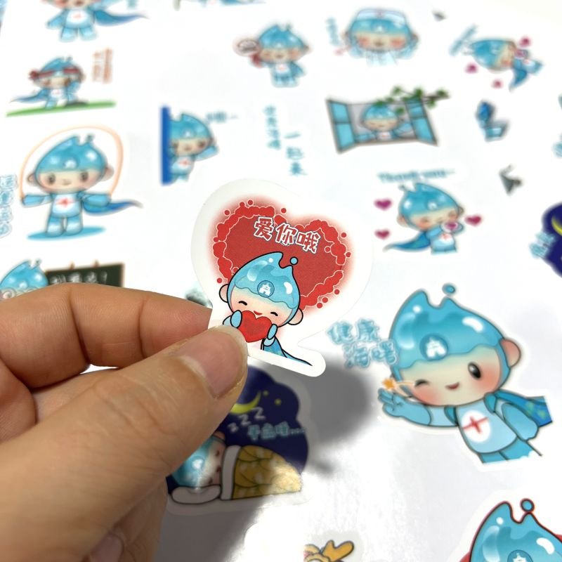 Beautiful High Quality Custom cartoon kiss cut sticker paper custom printing die cut sticker sheet