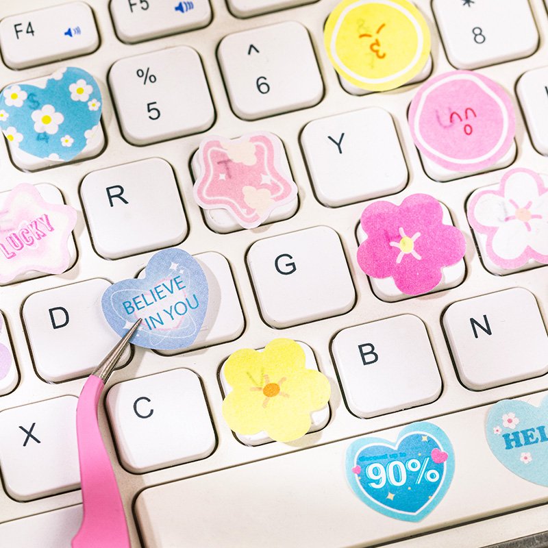 Cute Series Kawaii Hand-Painted Cartoon Art Gel Sticker Decorative Notebook Diary Tape Digital Printed Scrapbooking