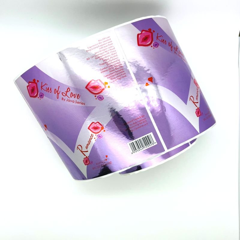 Hot sales Customized sticker roll luxury waterproof Cosmetic logo Vinyl sticker roll