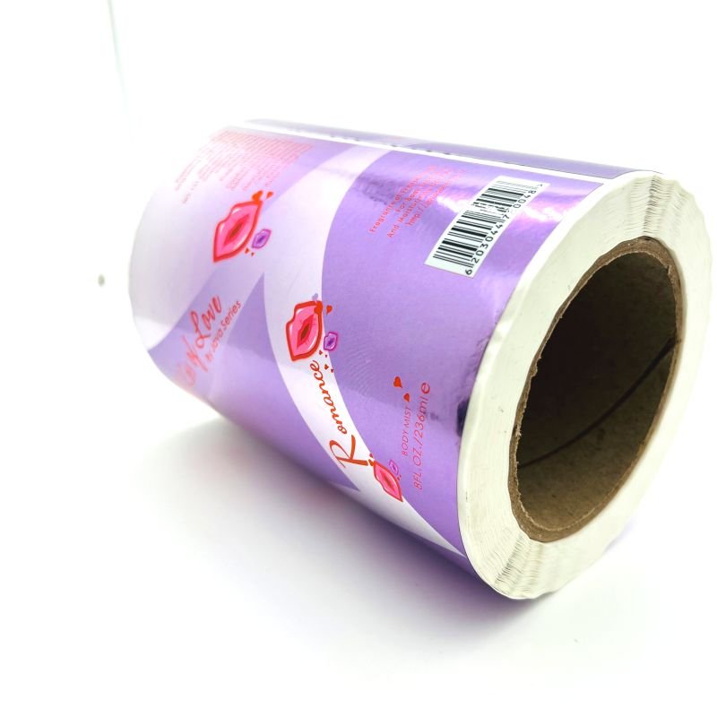 Hot sales Customized sticker roll luxury waterproof Cosmetic logo Vinyl sticker roll