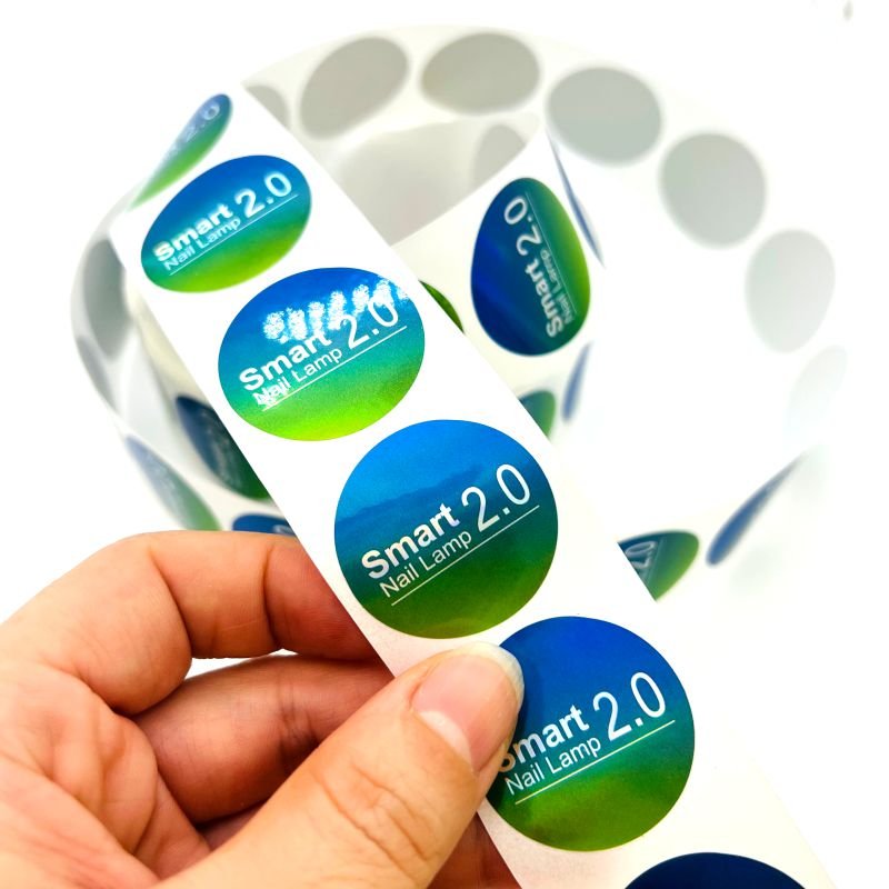 Hot sales Customized sticker roll luxury waterproof Cosmetic logo Vinyl sticker roll