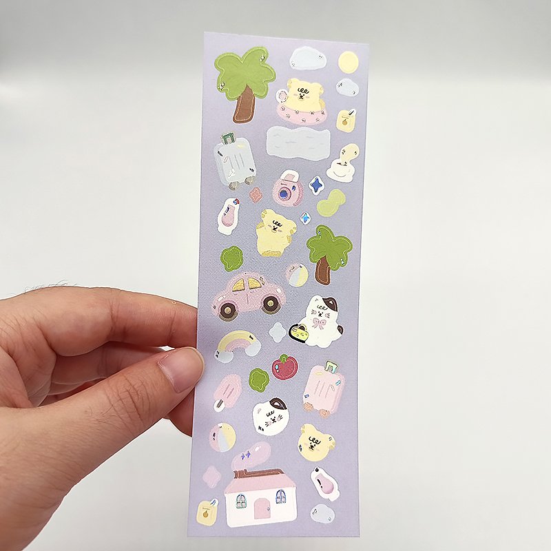Hot selling custom print japanese kawaii deco journal kiss cut sticker sheet