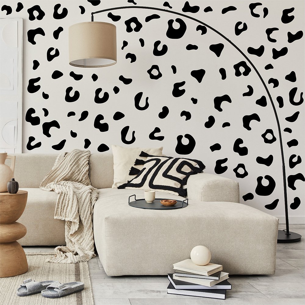 Cartoon Wall Stickers for Kids Pvc Vinyl Wall Decals Removable Black Print Waterproof Home Wall Art Decor