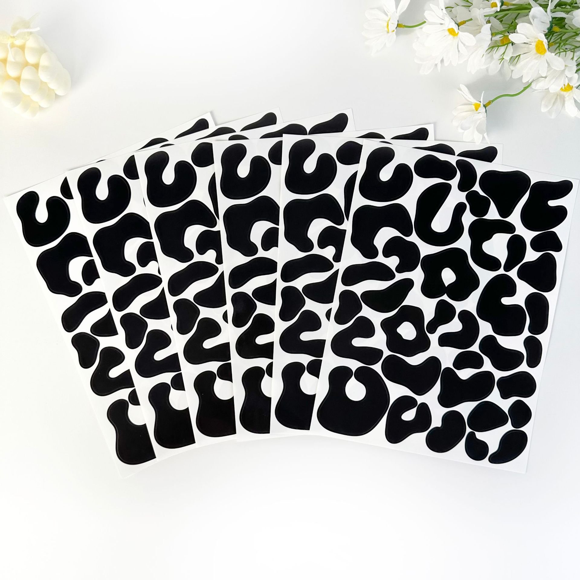 Cartoon Wall Stickers for Kids Pvc Vinyl Wall Decals Removable Black Print Waterproof Home Wall Art Decor