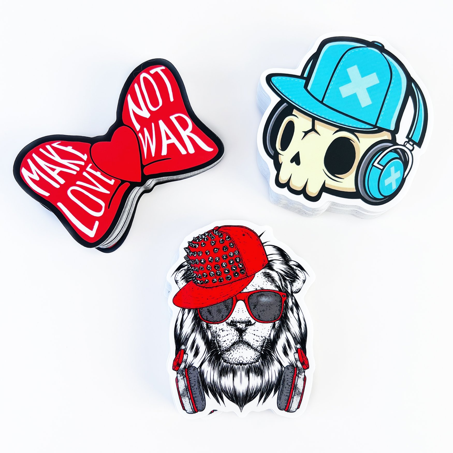 Custom Pink Hologram Stickers Label Waterproof Self Adhesive Printing Logo Vinyl Cartoon Stickers Die Cut Sticker