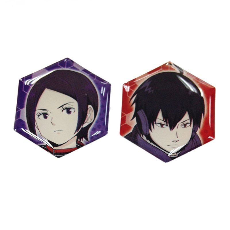 Hexagon 3D Clear Cartoon Epoxy Stickers Cute Japanese Manga Character Epoxy Resin Decals