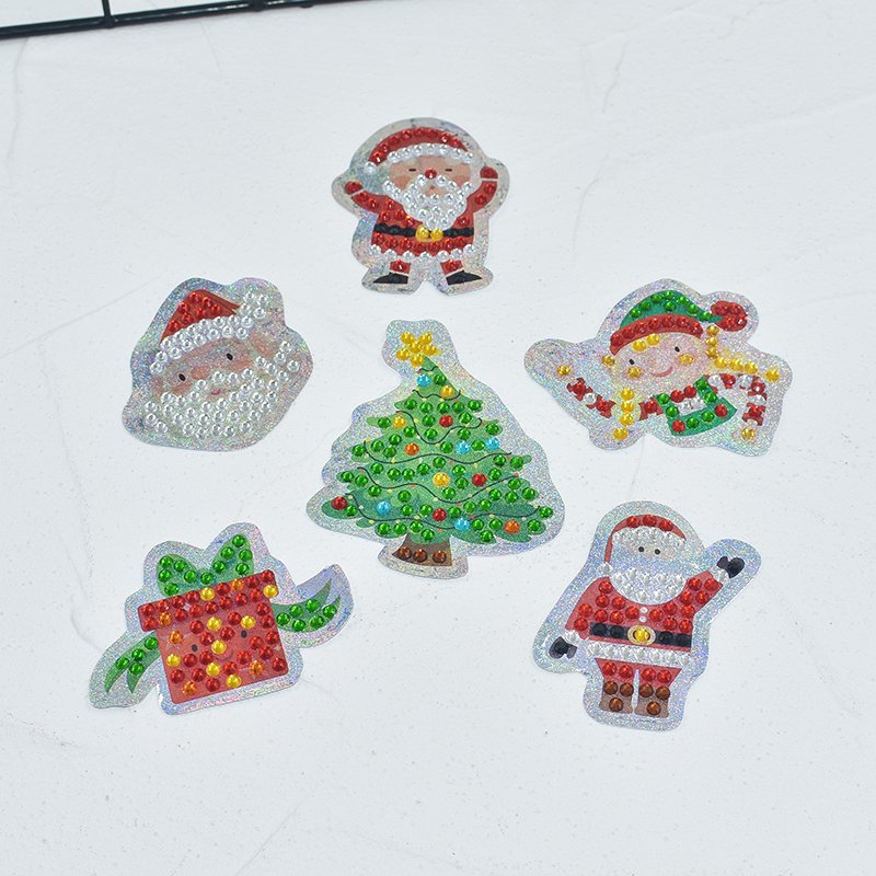 5D Full Diamond Cartoon Diamond Art Painting Christmas Children Stickers Adult Children Girls Other Puzzle Toy Stickers