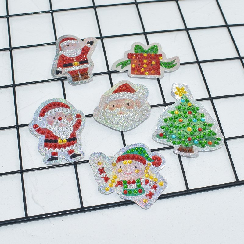 5D Full Diamond Cartoon Diamond Art Painting Christmas Children Stickers Adult Children Girls Other Puzzle Toy Stickers