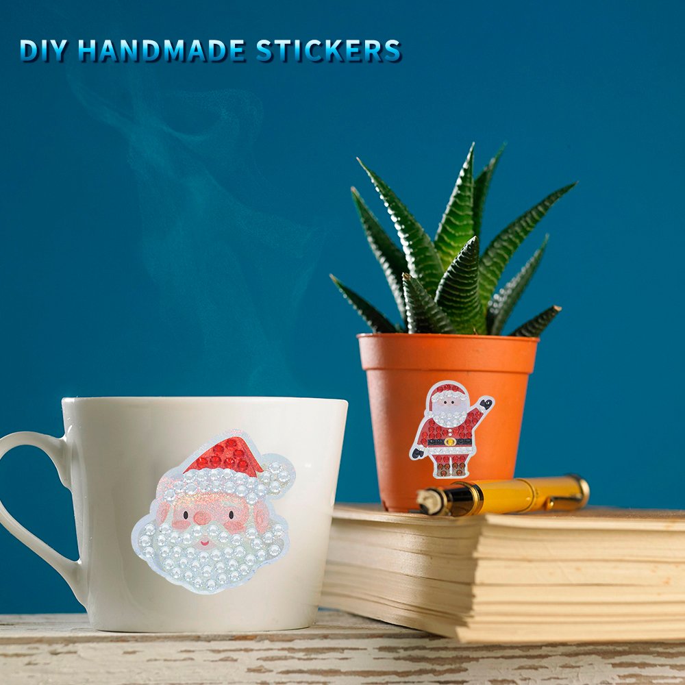 5D Full Diamond Cartoon Diamond Art Painting Christmas Children Stickers Adult Children Girls Other Puzzle Toy Stickers