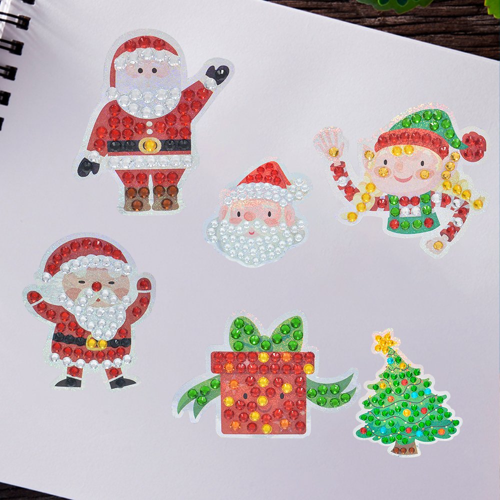 5D Full Diamond Cartoon Diamond Art Painting Christmas Children Stickers Adult Children Girls Other Puzzle Toy Stickers