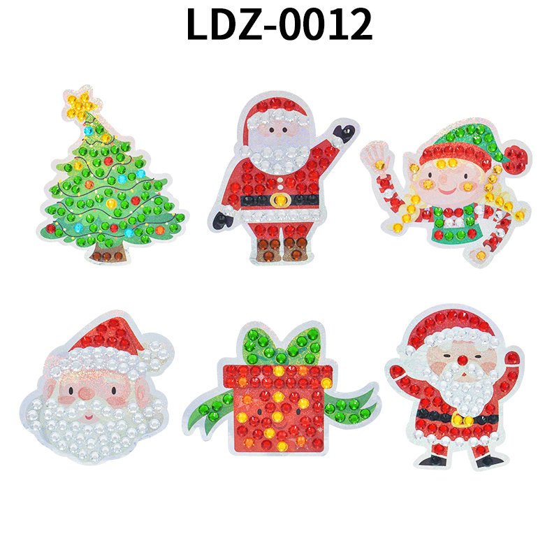 5D Full Diamond Cartoon Diamond Art Painting Christmas Children Stickers Adult Children Girls Other Puzzle Toy Stickers