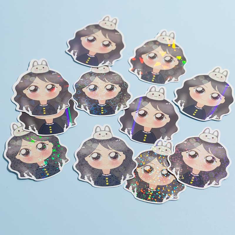 Custom Die Cut Vinyl Stickers Printing,Adhesive Waterproof Pvc Label Company Logo Design Cartoon Stickers