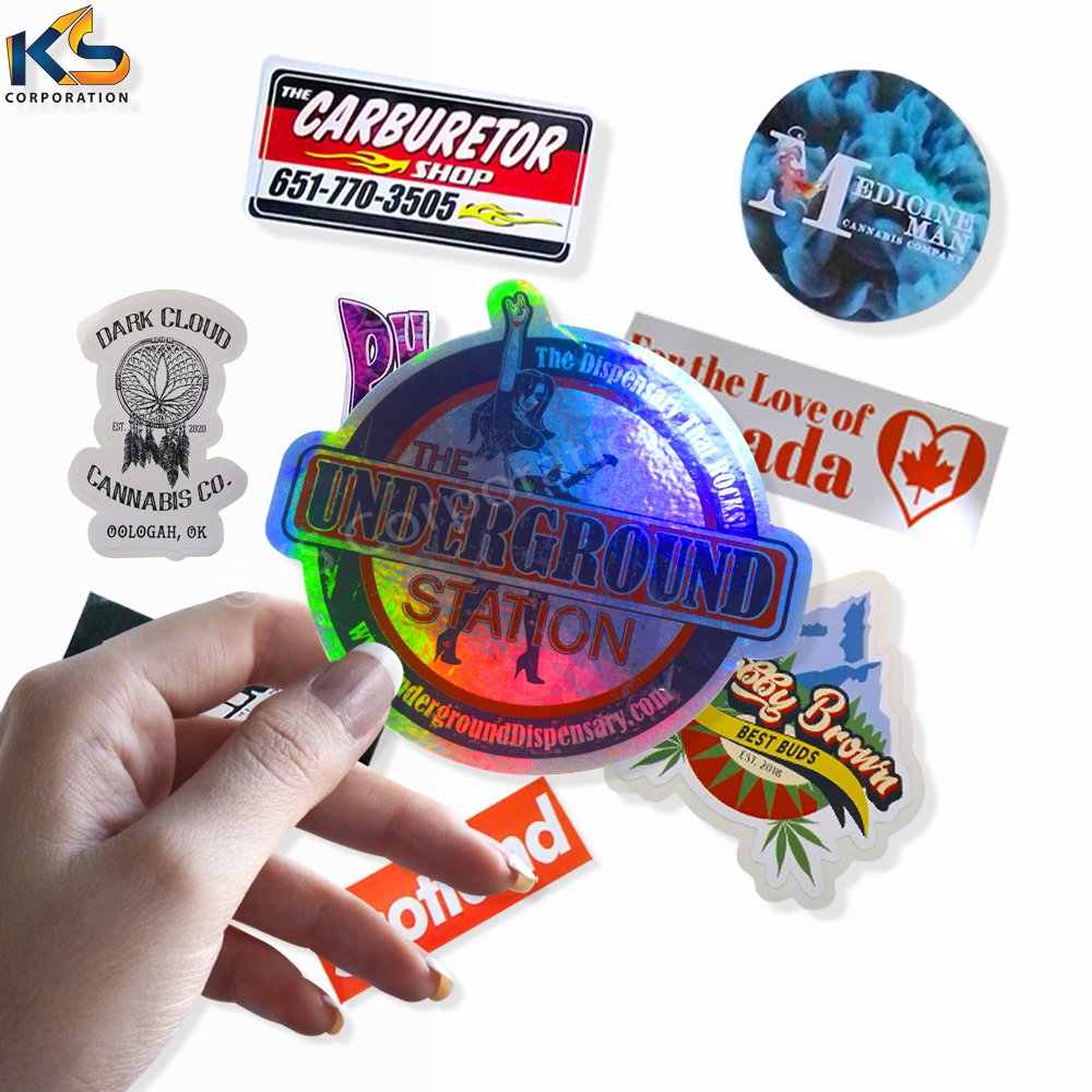Custom Designed Holographic PVC Sticker Authentic Hologram with Cartoon Style Made from Vinyl