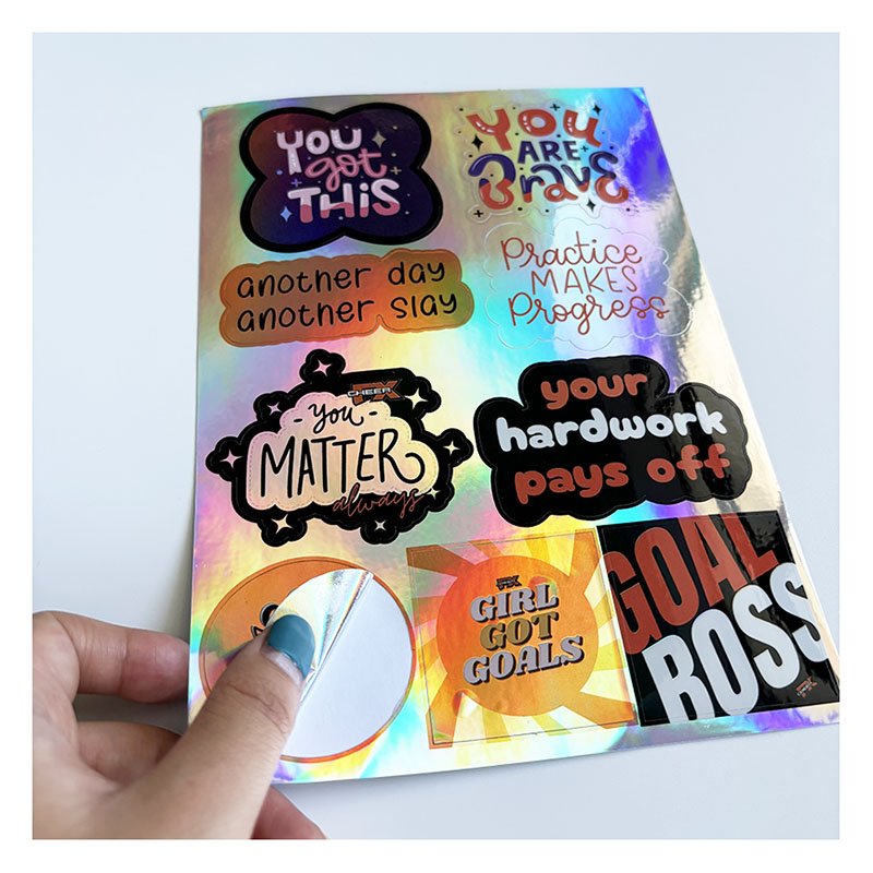 UV Proof Kiss Cut Sticker Label A5 A4 Cartoon Custom Shape Sheet Happy Out Sheets Pvc Printing Stickers