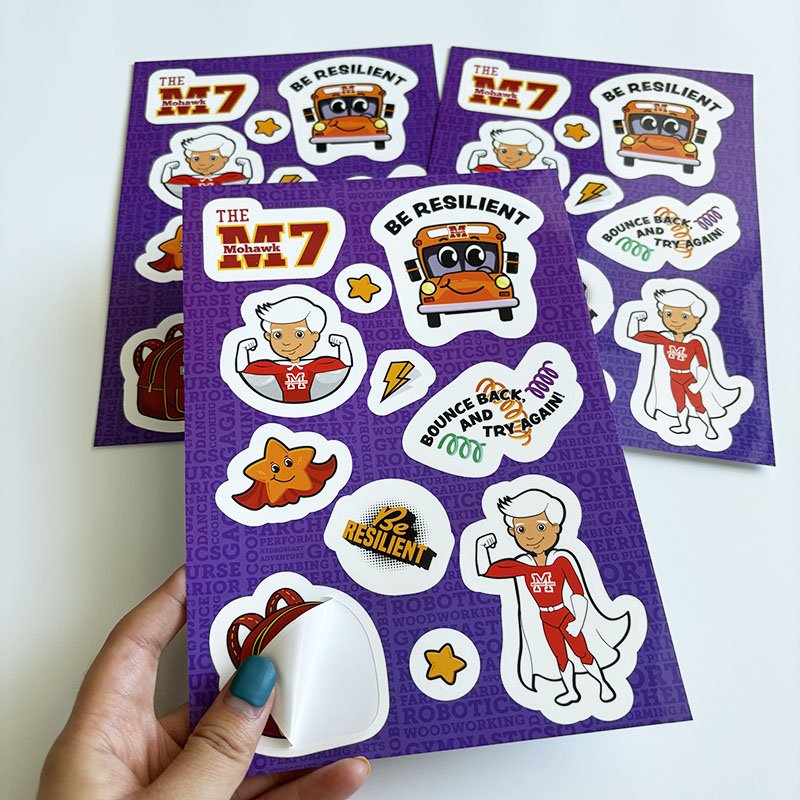 UV Proof Kiss Cut Sticker Label A5 A4 Cartoon Custom Shape Sheet Happy Out Sheets Pvc Printing Stickers