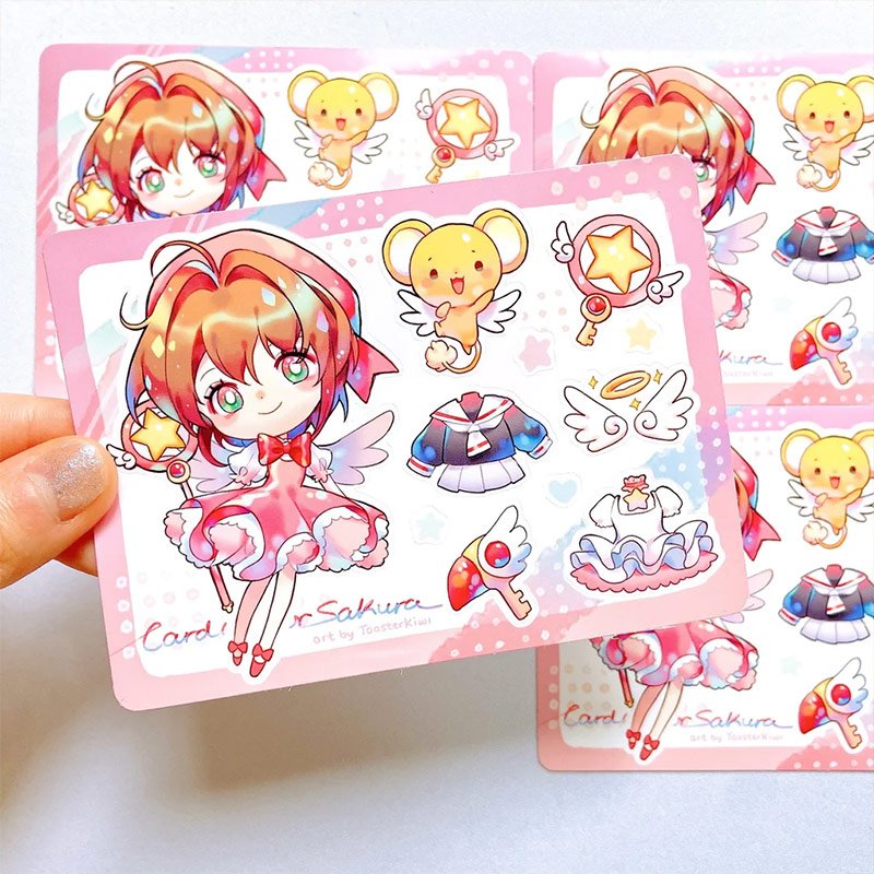 Rainbow Bulk Sparkle Half Die Cutting Sticker Vynyl Tags Mini Kids Stickers Cut Printing