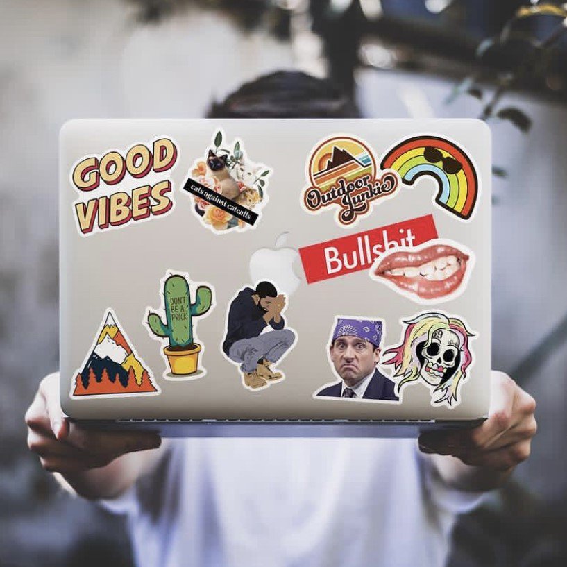 Custom Printed Logo Waterproof Vinyl UV Protection Cartoon Custom Die Cut Paper Sticker