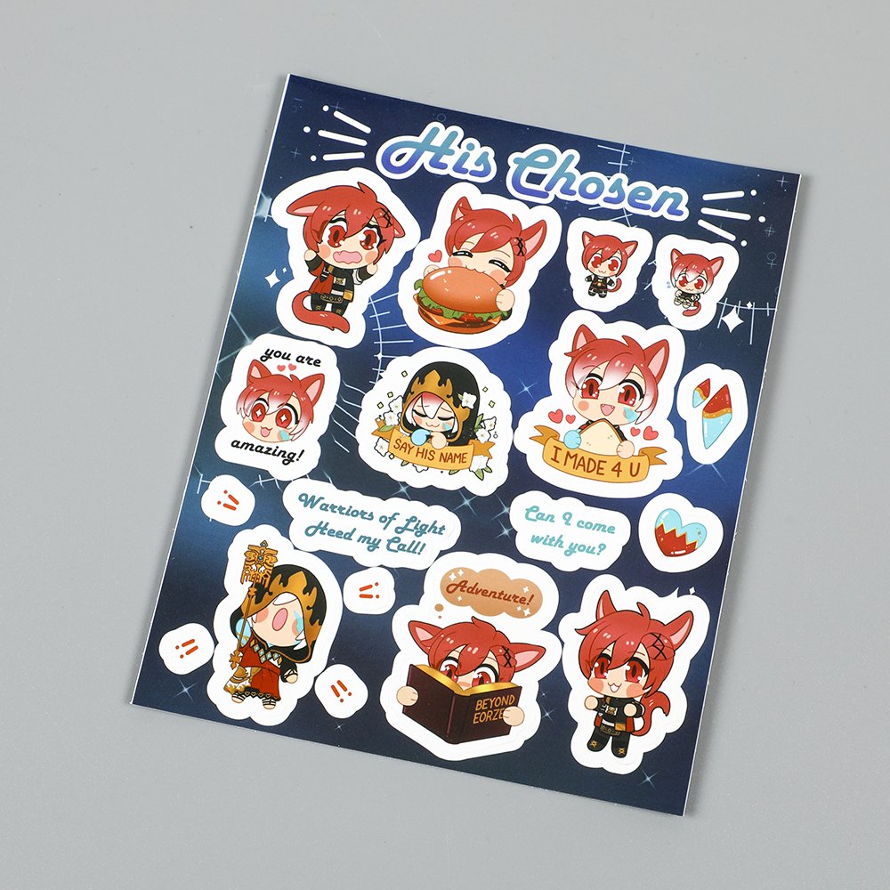 Multifunctional Customizable Anime Cartoon Stickers Sheet