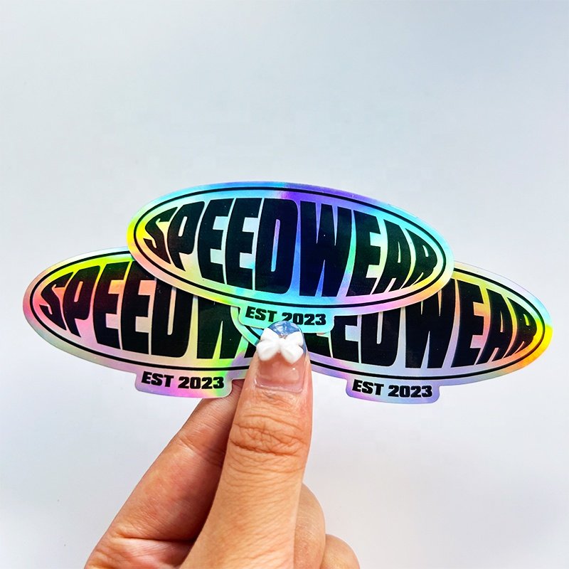 Factory Direct Wholesale High Quality Holographic Stickers Adhesive Custom Shiny Hologram Stickers for Business Brand Logo