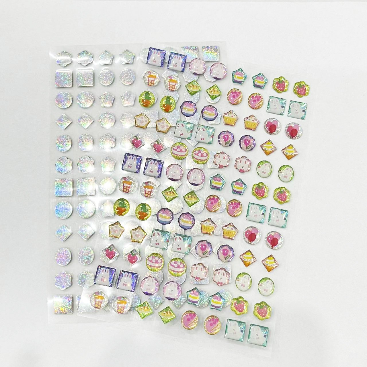 Custom 3d Epoxy Sticker Supplier Puffy Vinyl Mini Resin Cartoon Stickers Self Adhesive Lovely Label Sheet