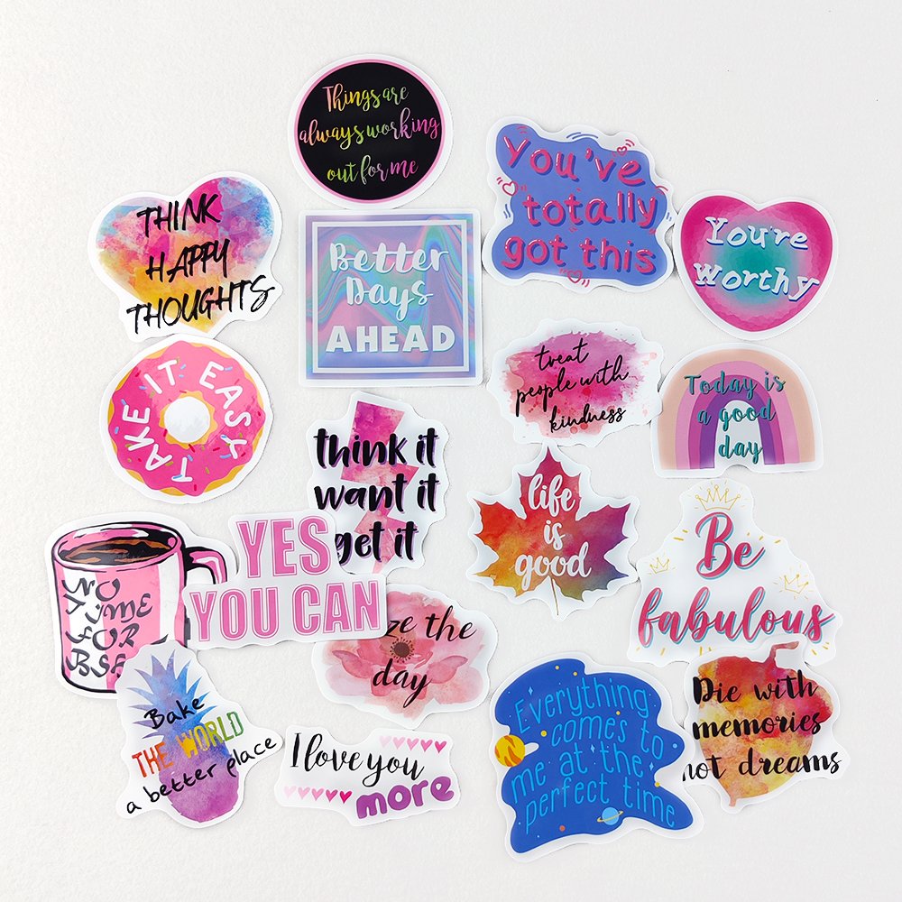 Company Design Logo Self Adhesive Waterproof Label Cartoon Vinyl sticker Custom Printing Die Cut Stickers