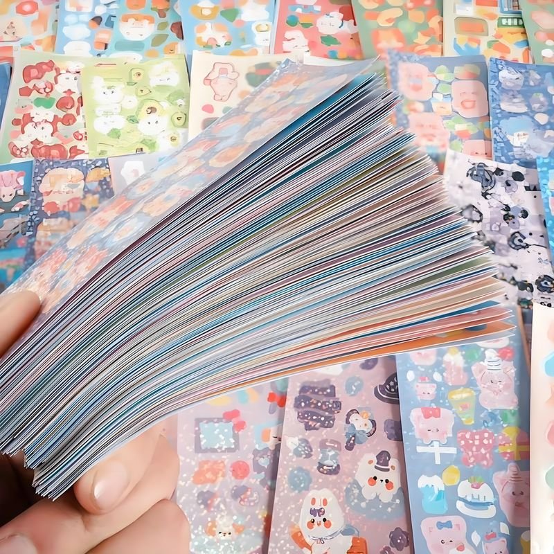 CS Custom Cartoon Waterproof Stickers Logo Adhesive Label Printing Company Cartoon PVC Logo Transparent Stickers