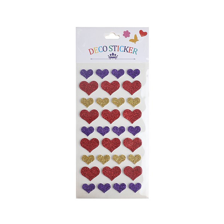 Cheap & Lovely heart shaped cartoon EVA Foam sticker /3d puffy sticker